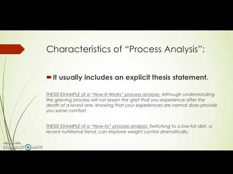 वीडियो: लिखित में प्रक्रिया विश्लेषण क्या है?