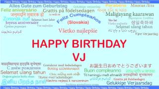 VJ   Languages Idiomas - Happy Birthday