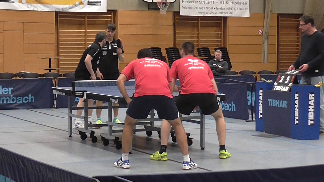 Hoermann Krcil vs Alto Ehret  2 TV Hilpoltstein vs ESV Windsbach 20200307 Redionalliga Tischtennis S