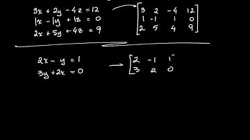 Matrix Representation of a System of Linear Equations
