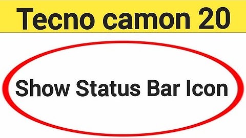 How to show status bar icon, tecno camon 20 me status bar icon Kaise lagaen