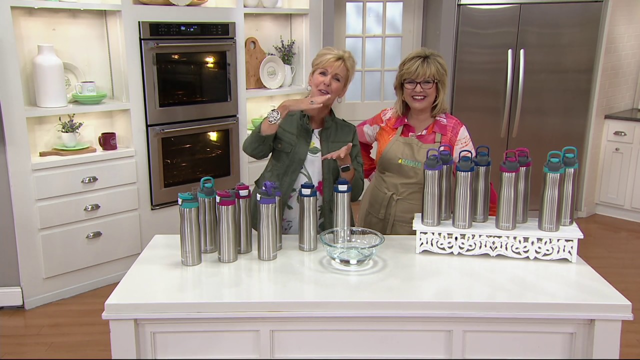 Contigo Set of 2 24oz. Autoseal Chill Stainless Steel Water Bottles on QVC