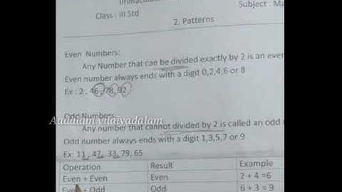 3rd STD MATHS | PATTERNS | UNIT-2 | TERM-2