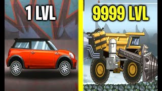 STRONGEST BEAST CAR EVOLUTION! Max Level Power & Speed in Monster Hill Racer! (9999+ Level Vehicle!)