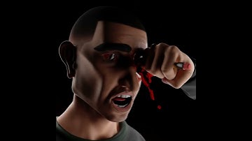 John Wick stylised 3d Model #zbrush #3dcharacter #blender #shorts  #3d #3dmodeling #johnwick