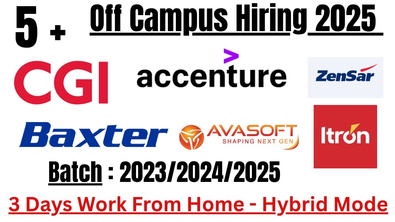 CGI Off Campus Hiring 2025 | Accenture Hiring Freshers 2025 | Chennai ...