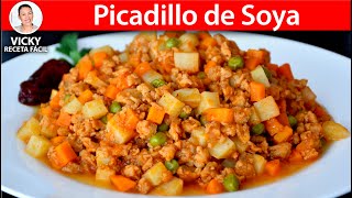 PICADILLO DE SOYA | #VickyRecetaFacil