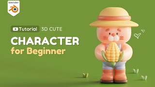 Blender 3D Tutorial | 3D cute Character for Beginner🧑‍🌾