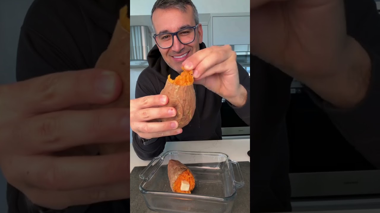 🍠 VIRAL CHEESE STUFFED SWEET POTATO