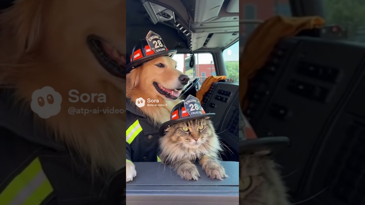 Искусственный интеллект создал самых реалистичных животных-пожарных! 