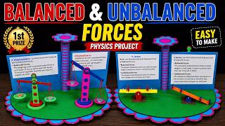 balanced and unbalanced forces model making - physics project - diy - howtofunda