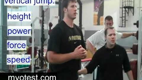 Vertical jump test using the Myotest