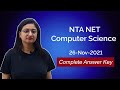 NTA UGC NET Computer Science 26 November 2021 (Q-4) #CompleteAnswerkey #ExpectedCutOff #NTA2021