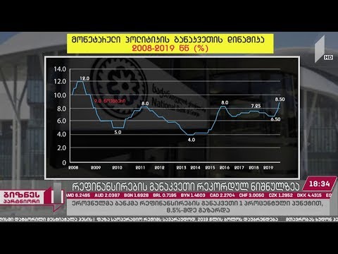 რეფინანსირების განაკვეთი რეკორდულ ნიშნულზეა