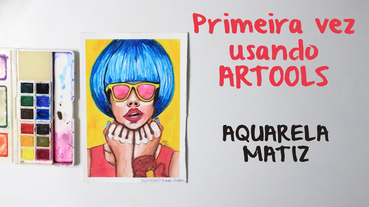 Usei A Aquarela Artools De Pastilha Pela Primeira Vez Anablueartwork