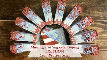 Making FREEDOM bars 2 day process w/ Layers, Piping & Swirls | Ellen Ruth Soap