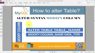Lecture-16| Data Defination Language| alter commands in MySQL in Pashto