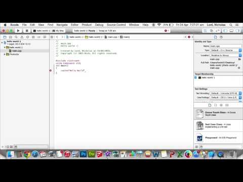 C++ Hello World using Xcode (Mac)