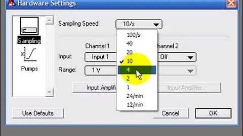 Settings in PowerChrom Chromatography Software