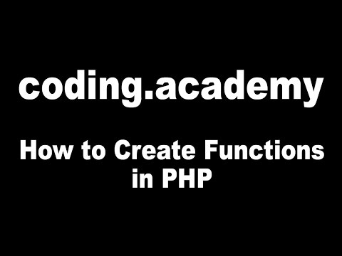 How to Create Functions in PHP