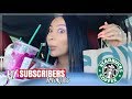 TRYING MY SUBSCRIBERS FAVORITE STARBUCK DRINKS