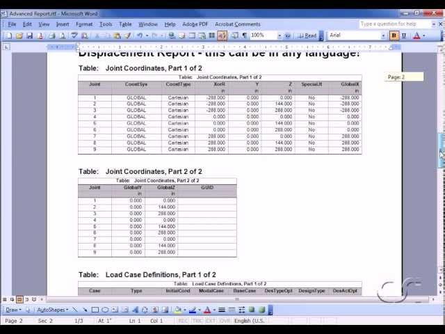 SAP2000 - 15 Creating Reports: Watch & Learn