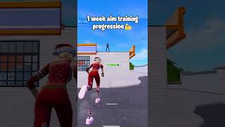 1 Week Aim Training Progression 💪 #trending#fortnite
