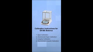 How to perform calibration on EH-BE precision balance