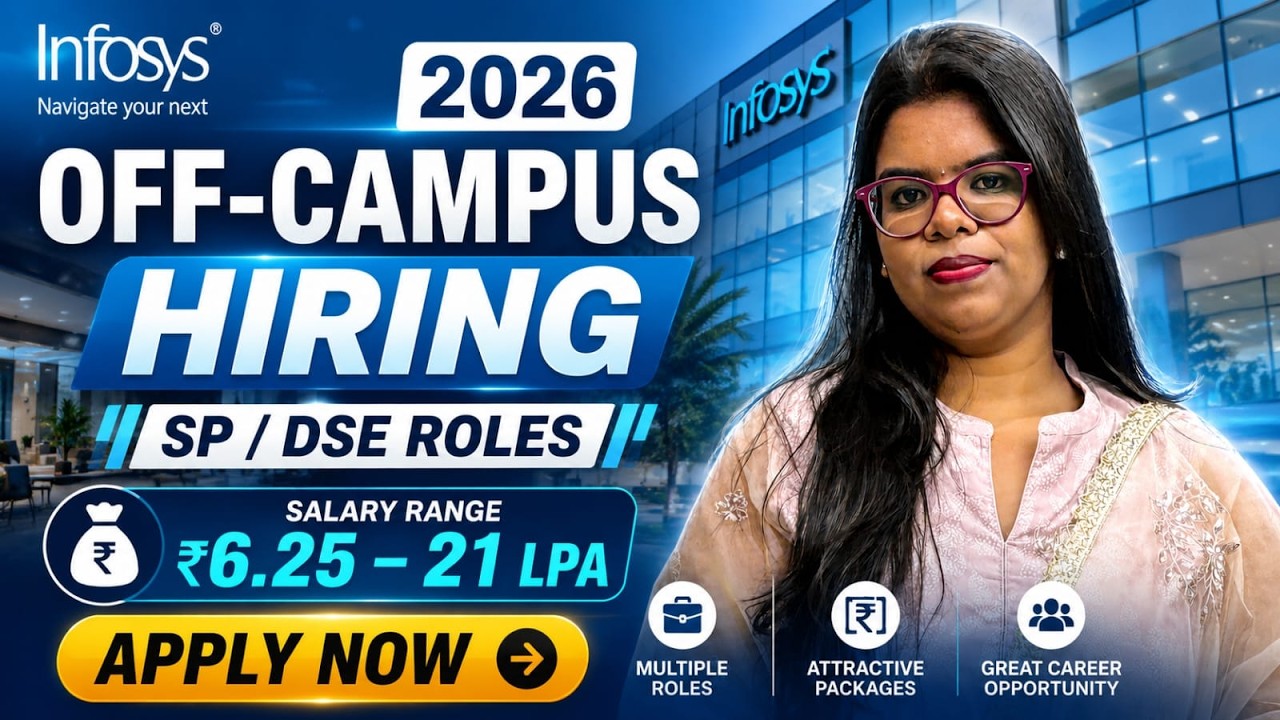 Infosys BIGGEST Hiring | 21 LPA | 2026 Batch Off-campus | Apply now ...