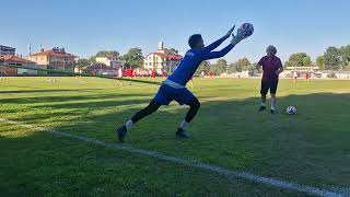 Lastik bant ile kaleci antrenmanı goalkeeper drill