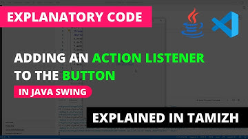 Adding an Action Listener to a Button | Java Swing | Explained in Tamizh