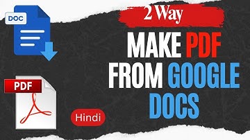 2 way create pdf file from google docs | google docs to pdf file convert