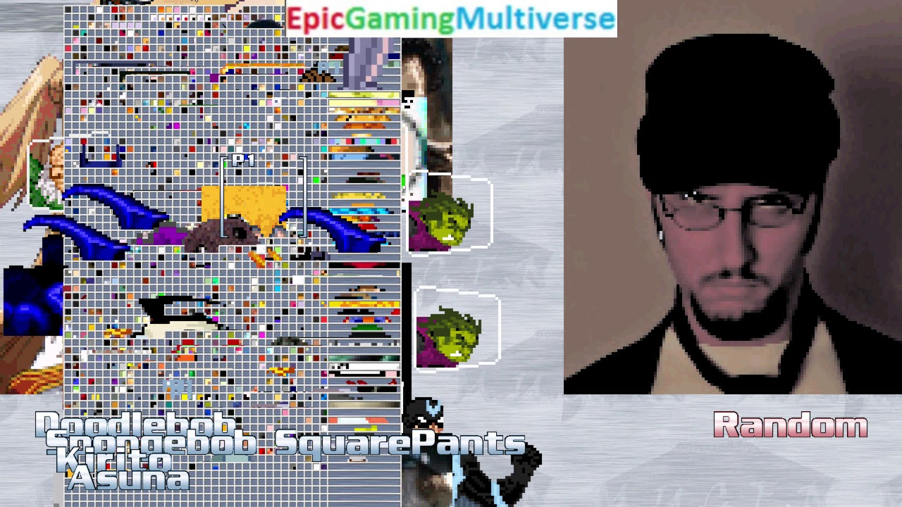 Sword Art Online Characters (Kirito And Asuna) And SpongeBob VS Nostalgia Critic In A MUGEN Battle