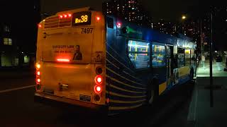 NYCT Bus: 2018 New Flyer XD40 7497 on the Bx38 at Drieser Loop & Defoe Place