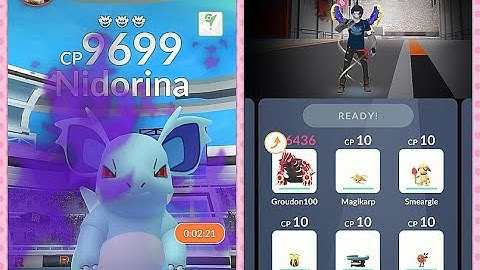 Nidorina VS Primal Groudon - 1v1 Level 3 Shadow Raid Boss Solo