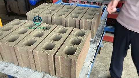 Dominican QT4-20 concrete block making machine produce 6 inch with three holes standing up jumps