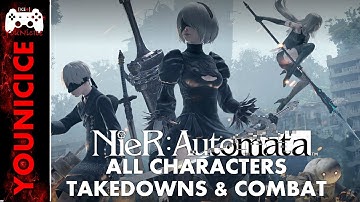 NieR Automata Takedowns & Finishers | Finishing Moves | Kill Compilation | Combat | Combo