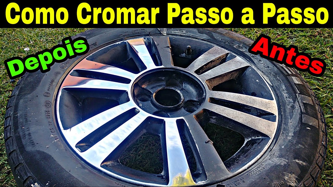 COMO CROMAR A RODA DO CARRO EM CASA 😱