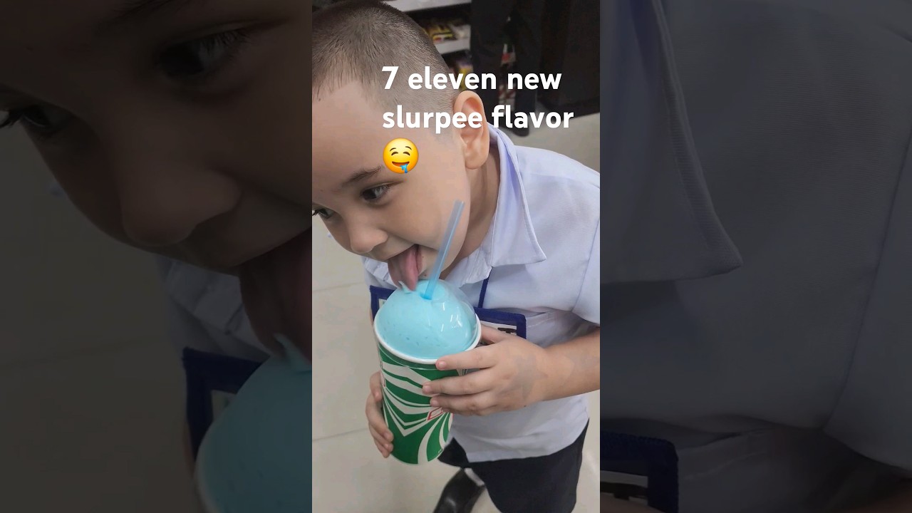 Philippines slurpee new flavor | trying 7 eleven blue cotton candy taste test 