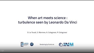 When art meets science: "Turbulence as seen by Leonardo da Vinci"