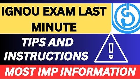 IGNOU Exams Important Advice December 2025 - Do
