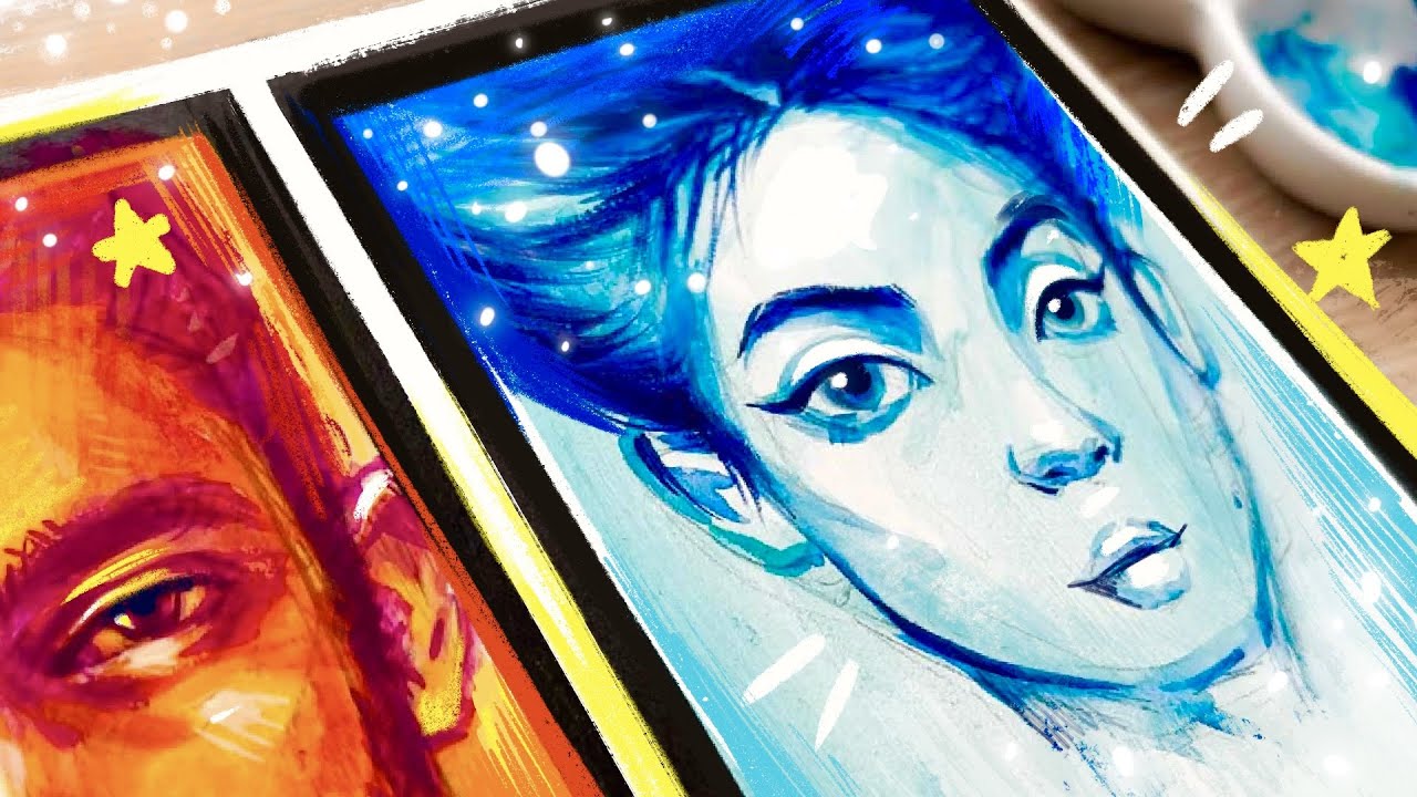 Paint With Me! Gouache Portraits  Filling Sketchbook Pages + Tips