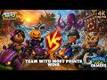 4 Players Split Screen 2v2 | Leilani & Mr. Happy vs Clutch & El Zipo | Beach Buggy Racing 2