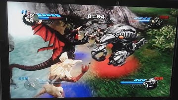 King Caesar and Destroyah vs Orga and Obsidius (Godzilla Unleashed)