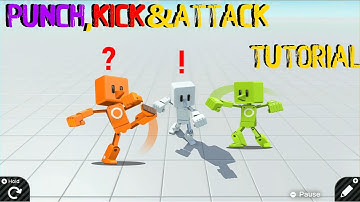 Punch, kick & attack animation in game builder garage tutorial