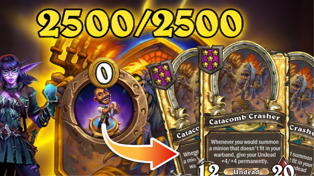 CATACOMB CRASHER DOMINATES THE LOBBY WITH NO MERCY - Hearthstone Battlegrounds