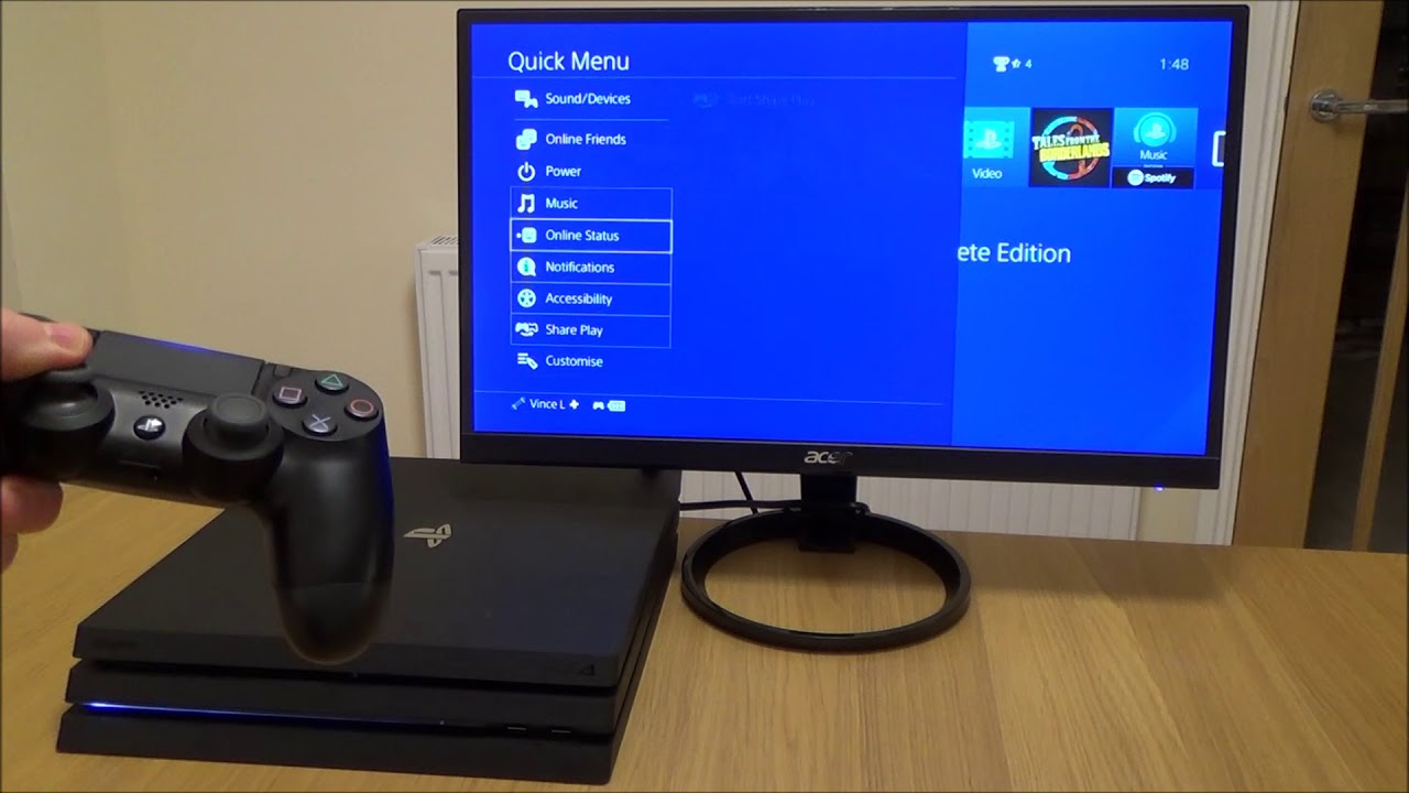 How Access Customise Quick Menu on PS4 (60) - YouTube