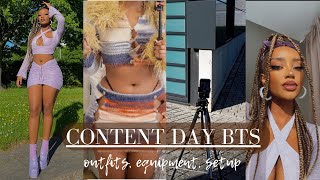 CONTENT DAY BEHIND THE SCENES | OUTFITS + EQUIPMENT |