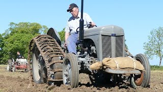 Ferguson TEA20 With Half Tracks Ploughing w/ Ferguson Disc Plough | Ferguson Days 2017