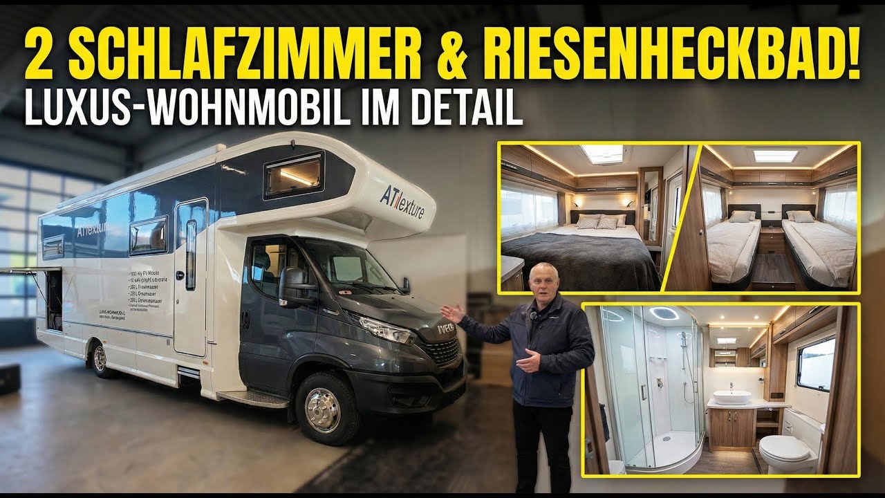 WOHNMOBIL PHOENIX KILLER? ATVenture Iveco Daily mit 2 Schlafzimmern & Mega-Heckbad 😍